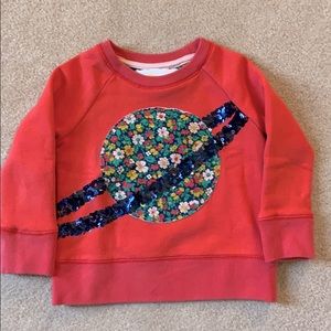 Mini Boden sweatshirt with sequins, 3-4Y